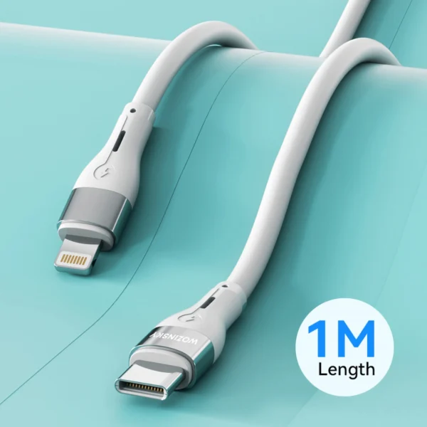 Wozinsky WSTCL1 Lightning / USB-C PD 27W cable 1 m - whiteeng
