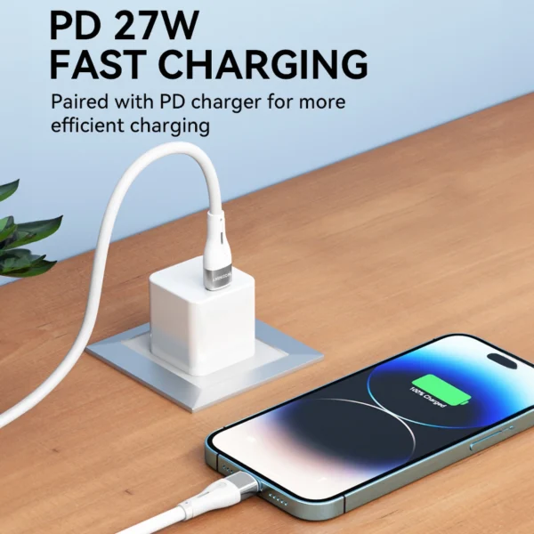 Wozinsky WSTCL2 Lightning / USB-C PD 27W cable 2 m - whiteeng