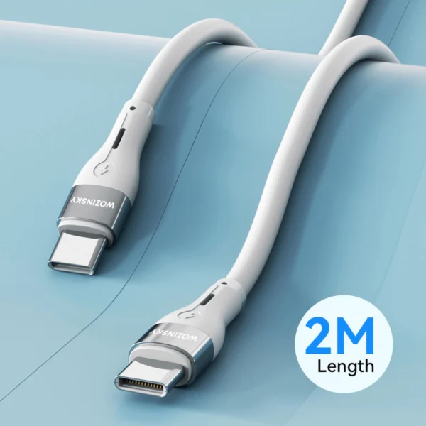 Wozinsky WSTCC2 USB-C / USB-C PD 65W cable 2 m - whiteeng