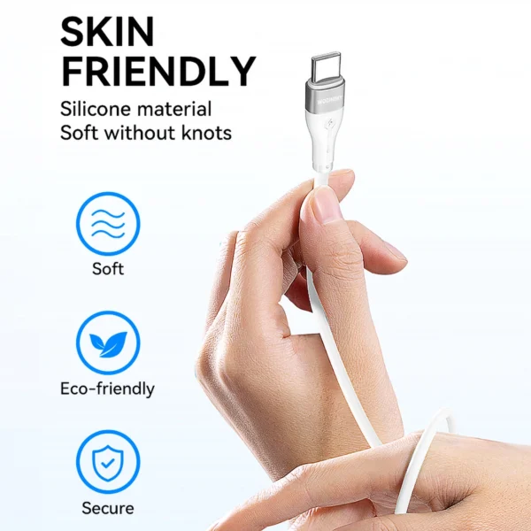 Wozinsky WSTCC2 USB-C / USB-C PD 65W cable 2 m - whiteeng