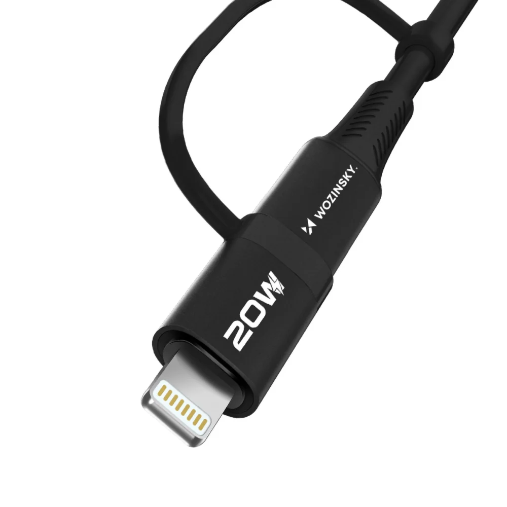Wozinsky WNBAA 4in1 cable 2x USB-C 1x USB-A 1x Lightning 60W 1 m - blackeng