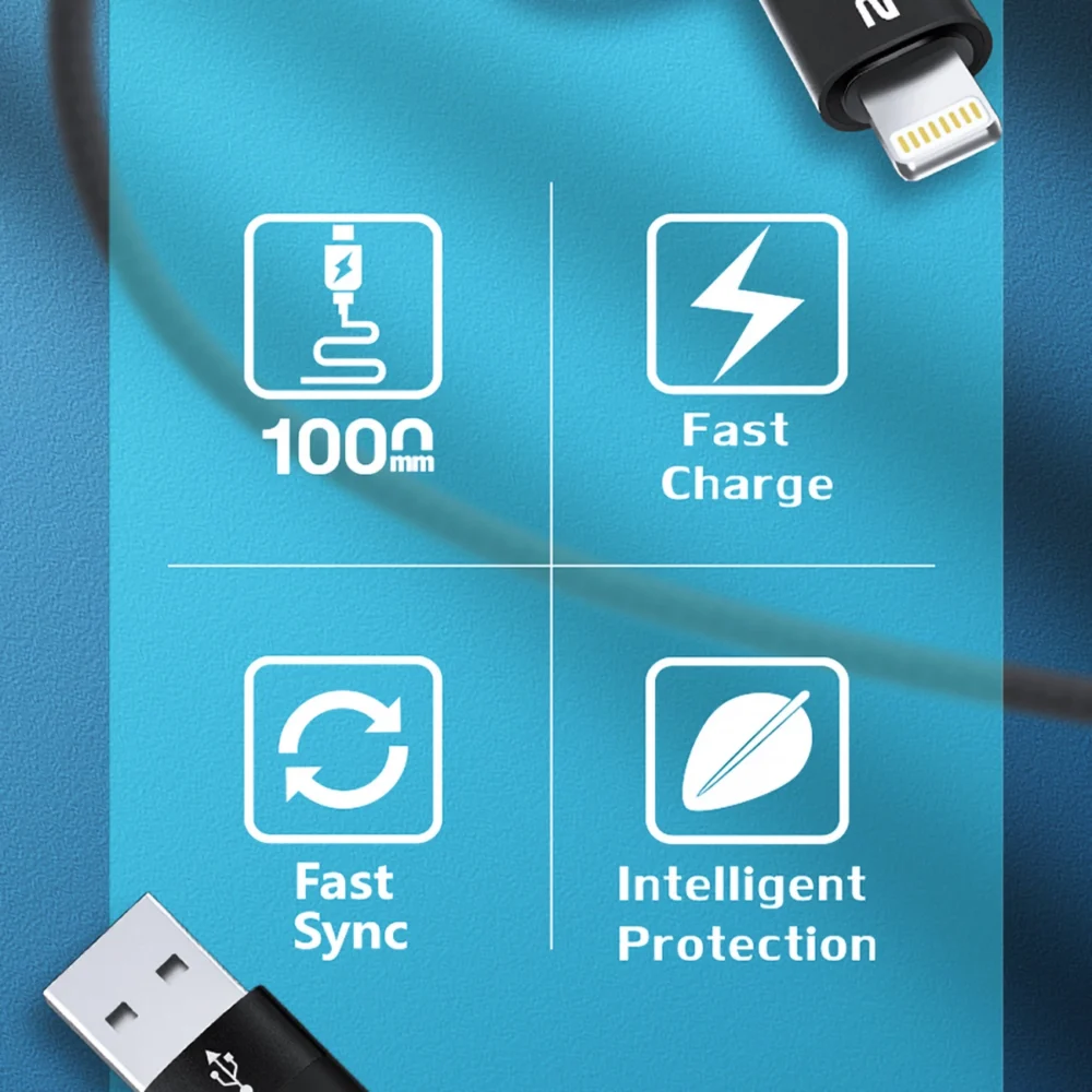 Wozinsky WNBAA 4in1 cable 2x USB-C 1x USB-A 1x Lightning 60W 1 m - blackeng