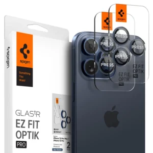 Spigen Optik.tR EZ Fit Camera Protector for iPhone 14 Pro / Pro Max / 15 Pro / Pro Max - Titanium Blue 2 pcs.eng