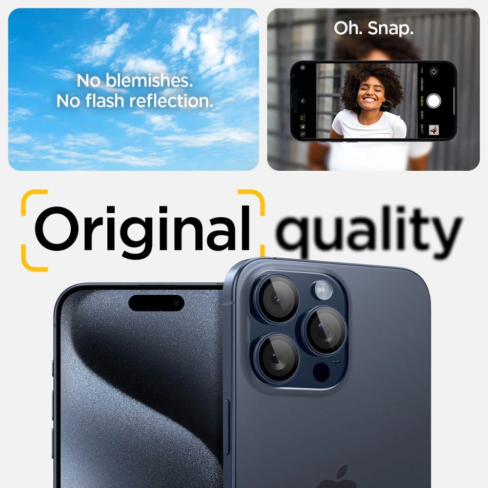 Spigen Optik.tR EZ Fit Camera Protector for iPhone 14 Pro / Pro Max / 15 Pro / Pro Max - Titanium Blue 2 pcs.eng