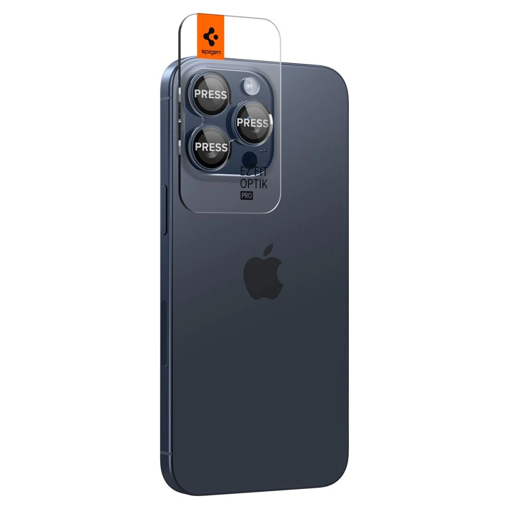 Spigen Optik.tR EZ Fit Camera Protector for iPhone 14 Pro / Pro Max / 15 Pro / Pro Max - Titanium Blue 2 pcs.eng