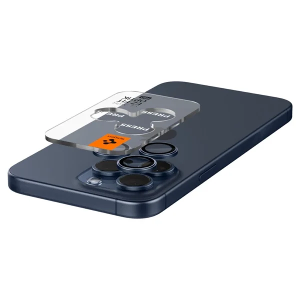Spigen Optik.tR EZ Fit Camera Protector for iPhone 14 Pro / Pro Max / 15 Pro / Pro Max - Titanium Blue 2 pcs.eng