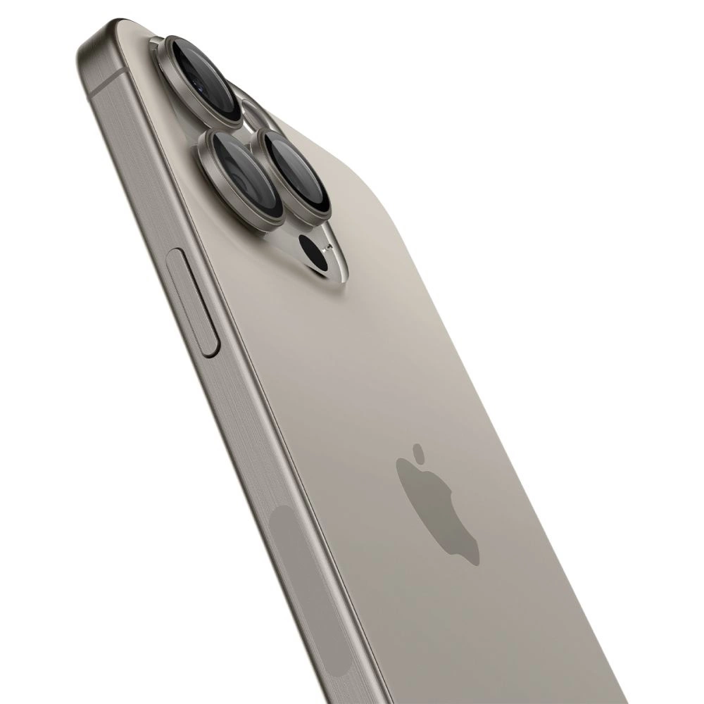Spigen Optik.tR EZ Fit Camera Protector for iPhone 14 Pro / Pro Max / 15 Pro / Pro Max - Natural Titanium 2 pcs.eng
