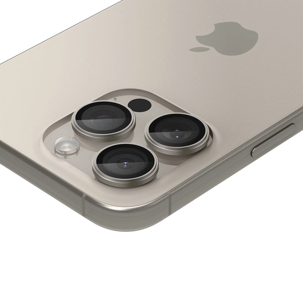 Spigen Optik.tR EZ Fit Camera Protector for iPhone 14 Pro / Pro Max / 15 Pro / Pro Max - Natural Titanium 2 pcs.eng