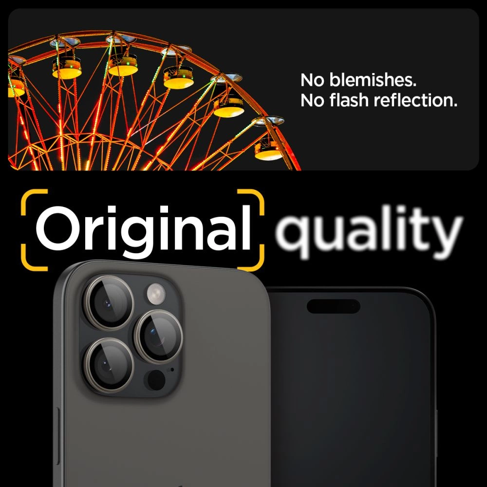 Spigen Optik.tR EZ Fit Camera Protector for iPhone 14 Pro / Pro Max / 15 Pro / Pro Max - Natural Titanium 2 pcs.eng