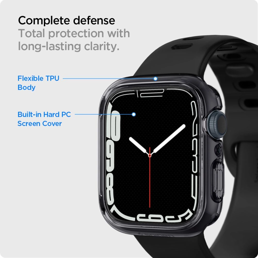 Spigen Ultra Hybrid Case for Apple Watch 7 / 8 / 9 (41 mm) - Transparent Grayeng