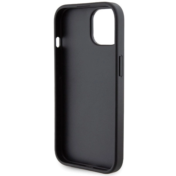 Ferrari Grip Stand Metal Logo case for iPhone 15 - blackeng