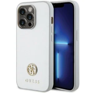 Guess Strass Metal Logo case for iPhone 15 Pro - silvereng