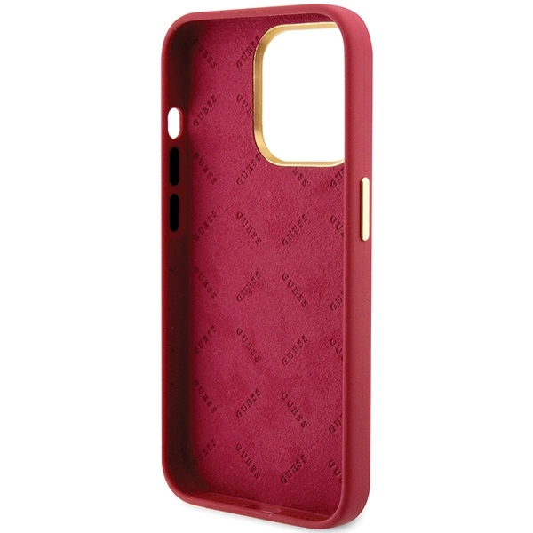 Guess Silicone Script Metal Logo & Frame case for iPhone 15 Pro - redeng