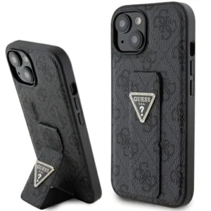 Guess Grip Stand 4G Triangle Strass case for iPhone 15 - blackeng