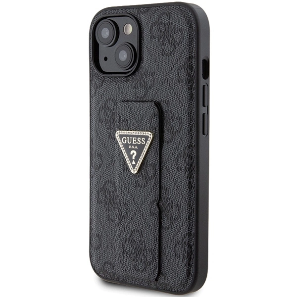 Guess Grip Stand 4G Triangle Strass case for iPhone 15 - blackeng