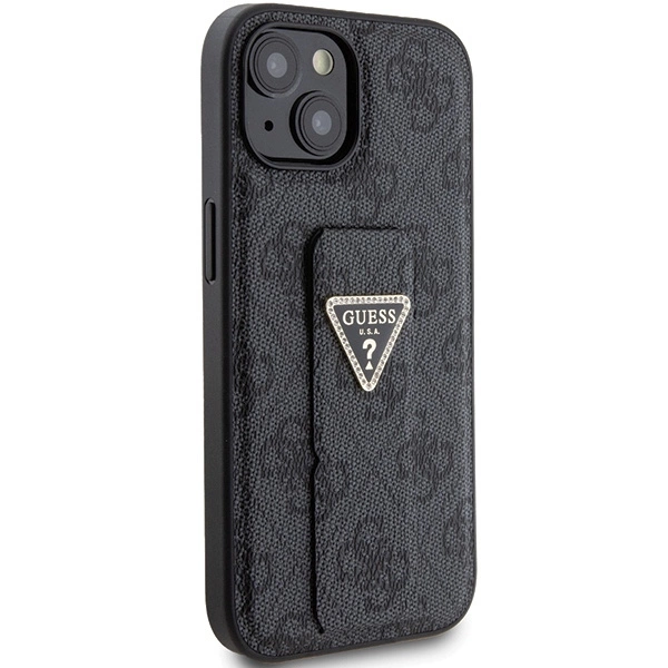 Guess Grip Stand 4G Triangle Strass case for iPhone 15 - blackeng