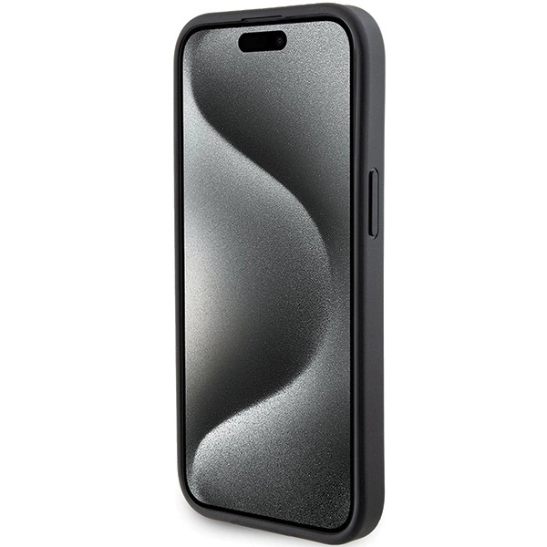 Guess Grip Stand 4G Triangle Strass case for iPhone 15 - blackeng
