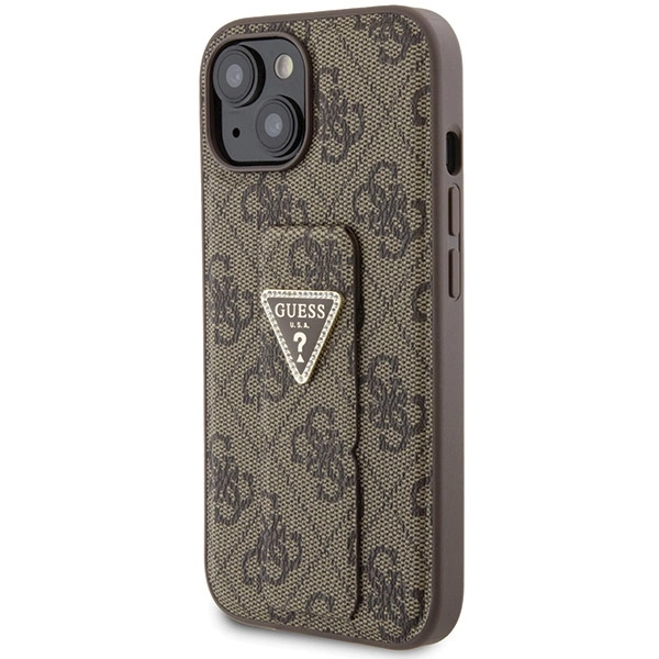 Guess Grip Stand 4G Triangle Strass case for iPhone 15 - browneng