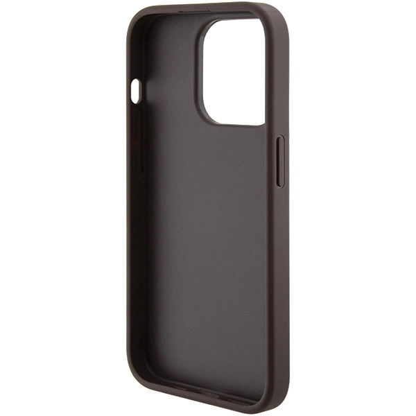 Guess Grip Stand 4G Triangle Strass case for iPhone 15 Pro Max - browneng