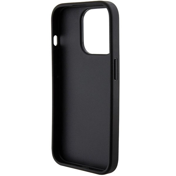 Guess Grip Stand 4G Saffiano Strass case for iPhone 15 Pro Max - blackeng