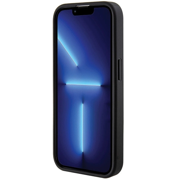 Guess Grip Stand 4G Saffiano Strass case for iPhone 15 Pro Max - blackeng