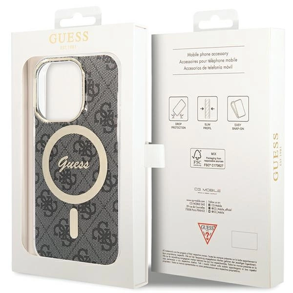Guess IML 4G MagSafe case for iPhone 15 Pro - blackeng