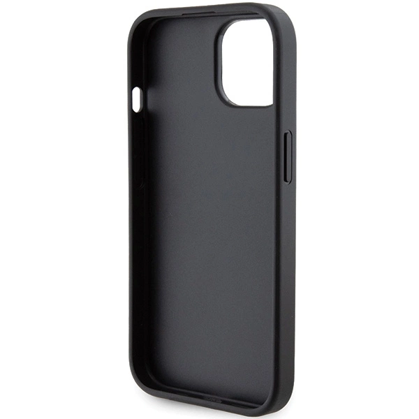 Karl Lagerfeld Gripstand Saffiano Choupette Pins Case for iPhone 15 Plus / 14 Plus - Blackeng