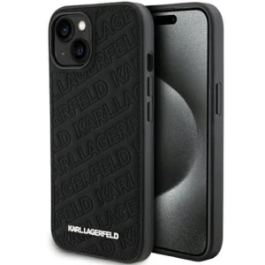 Karl Lagerfeld Quilted K Pattern case for iPhone 15 Plus / 14 Plus - blackeng