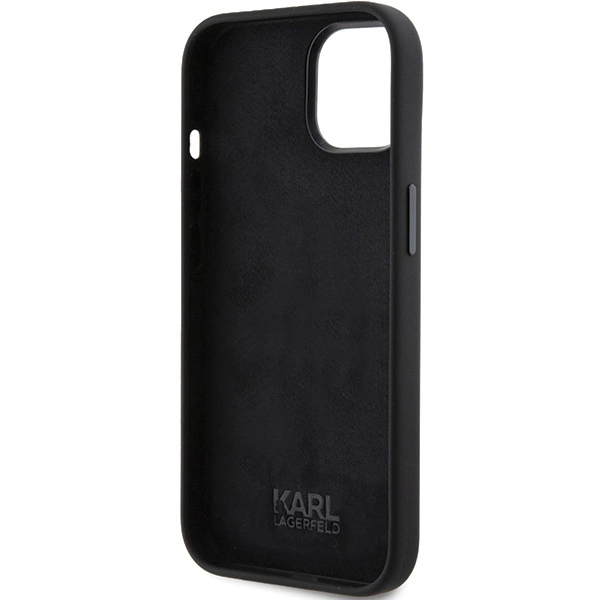 Karl Lagerfeld Silicone Karl&Choupette Head case for iPhone 15 Plus / 14 Plus - blackeng