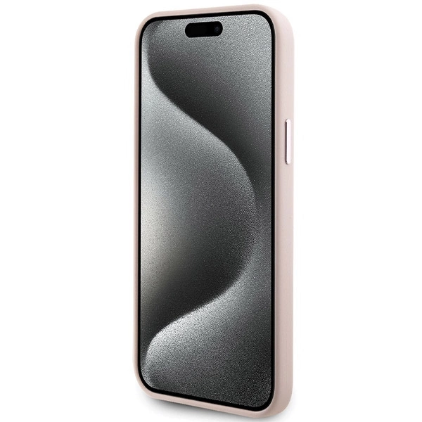 Karl Lagerfeld Silicone Choupette Metal Pin Case for iPhone 15 Plus / 14 Plus - Pinkeng
