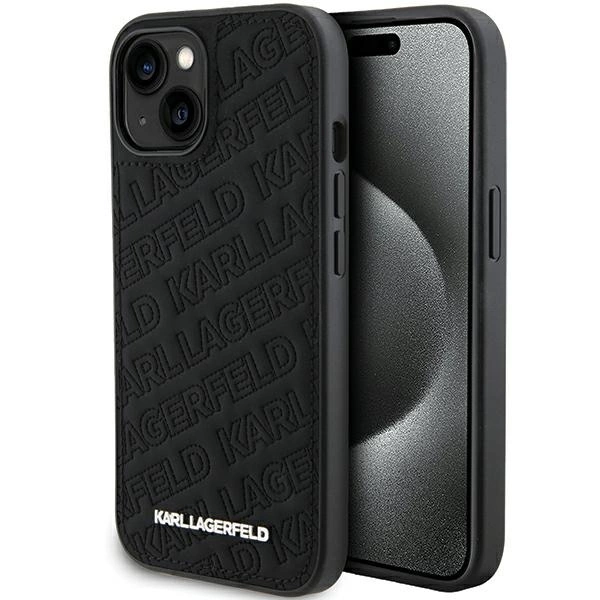 Karl Lagerfeld Quilted K Pattern case for iPhone 15 - blackeng