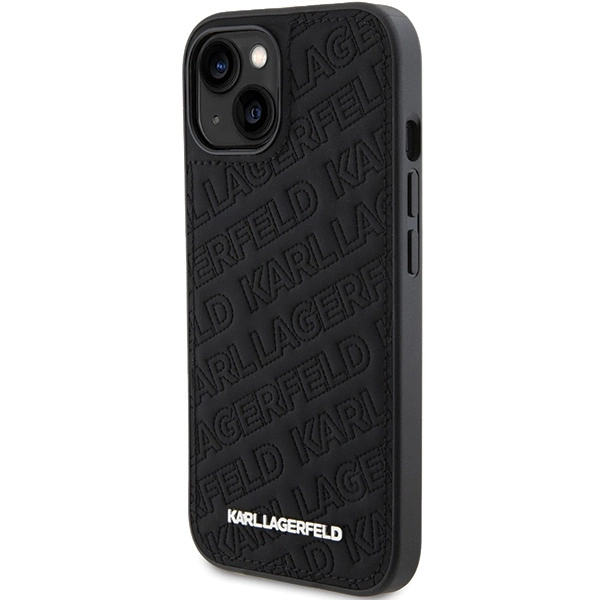 Karl Lagerfeld Quilted K Pattern case for iPhone 15 - blackeng