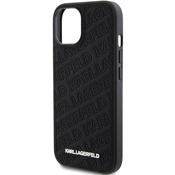 Karl Lagerfeld Quilted K Pattern case for iPhone 15 - blackeng