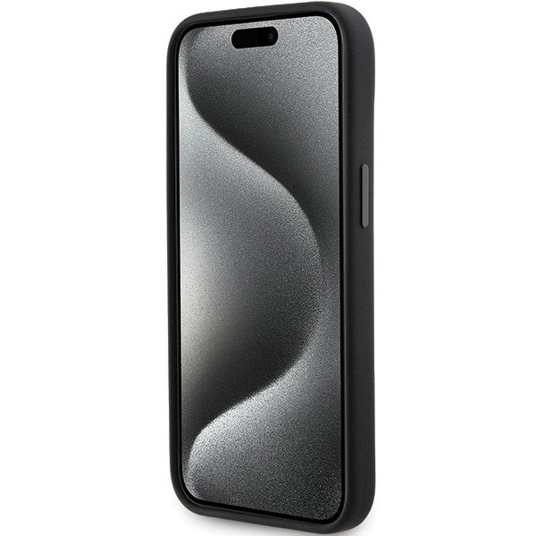 Karl Lagerfeld Silicone Ikonik Metal Pin case for iPhone 15 - blackeng