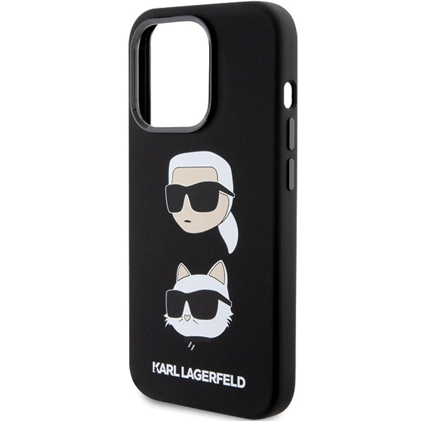 Karl Lagerfeld Silicone Karl&Choupette Head case for iPhone 15 Pro Max - blackeng