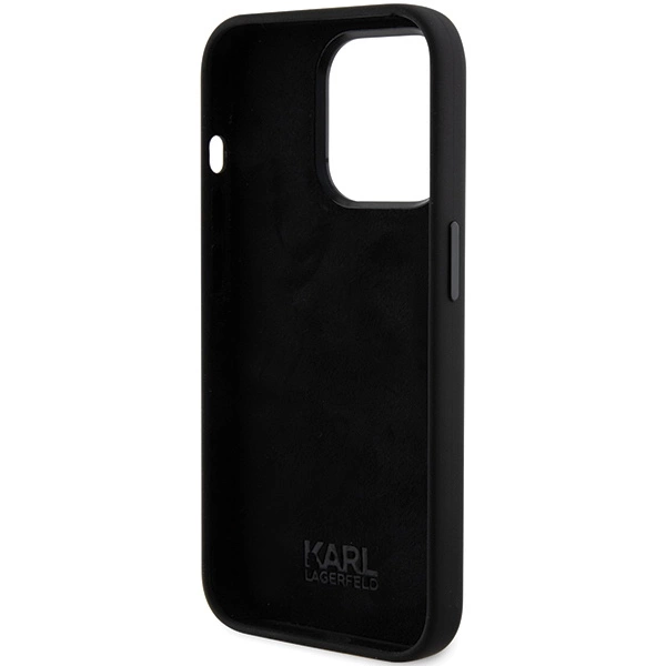 Karl Lagerfeld Silicone Karl&Choupette Head case for iPhone 15 Pro Max - blackeng