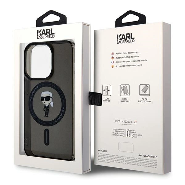 Karl Lagerfeld IML Ikonik MagSafe iPhone 14 Pro Max Case - Blackeng