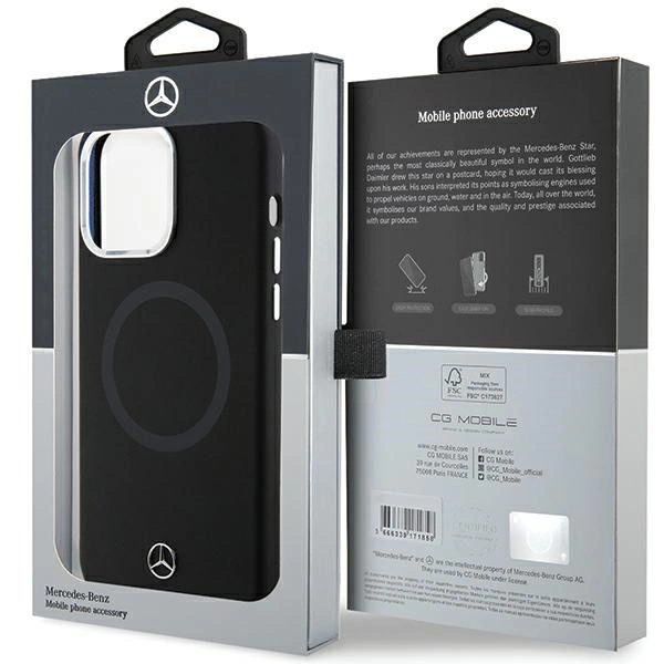 Mercedes Silicone Bicolor MagSafe case for iPhone 15 Pro - blackeng