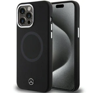 Mercedes Silicone Bicolor MagSafe case for iPhone 15 Pro Max - blackeng