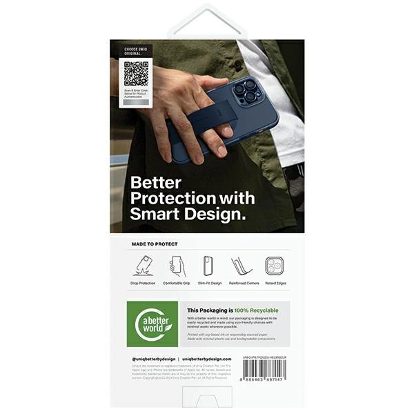 Uniq Heldro Mag Magclick Charging case for iPhone 15 Pro Max - transparenteng