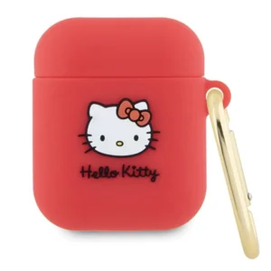 Hello Kitty Silicone 3D Kitty Head case for AirPods 1/2 - fuchsiaeng