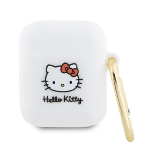 Hello Kitty Silicone 3D Kitty Head case for AirPods 1/2 - whiteeng