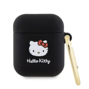 Hello Kitty Silicone 3D Kitty Head case for AirPods 1/2 - blackeng