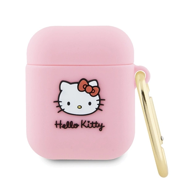 Hello Kitty Silicone 3D Kitty Head case for AirPods 1/2 - pinkeng