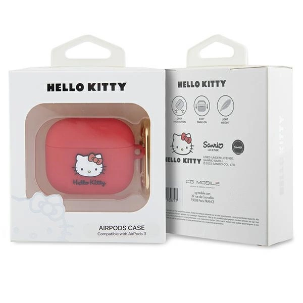 Hello Kitty Silicone 3D Kitty Head case for AirPods 3 - fuchsiaeng