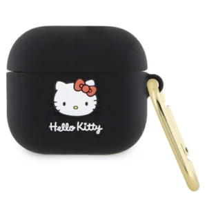 Hello Kitty Silicone 3D Kitty Head case for AirPods 3 - blackeng