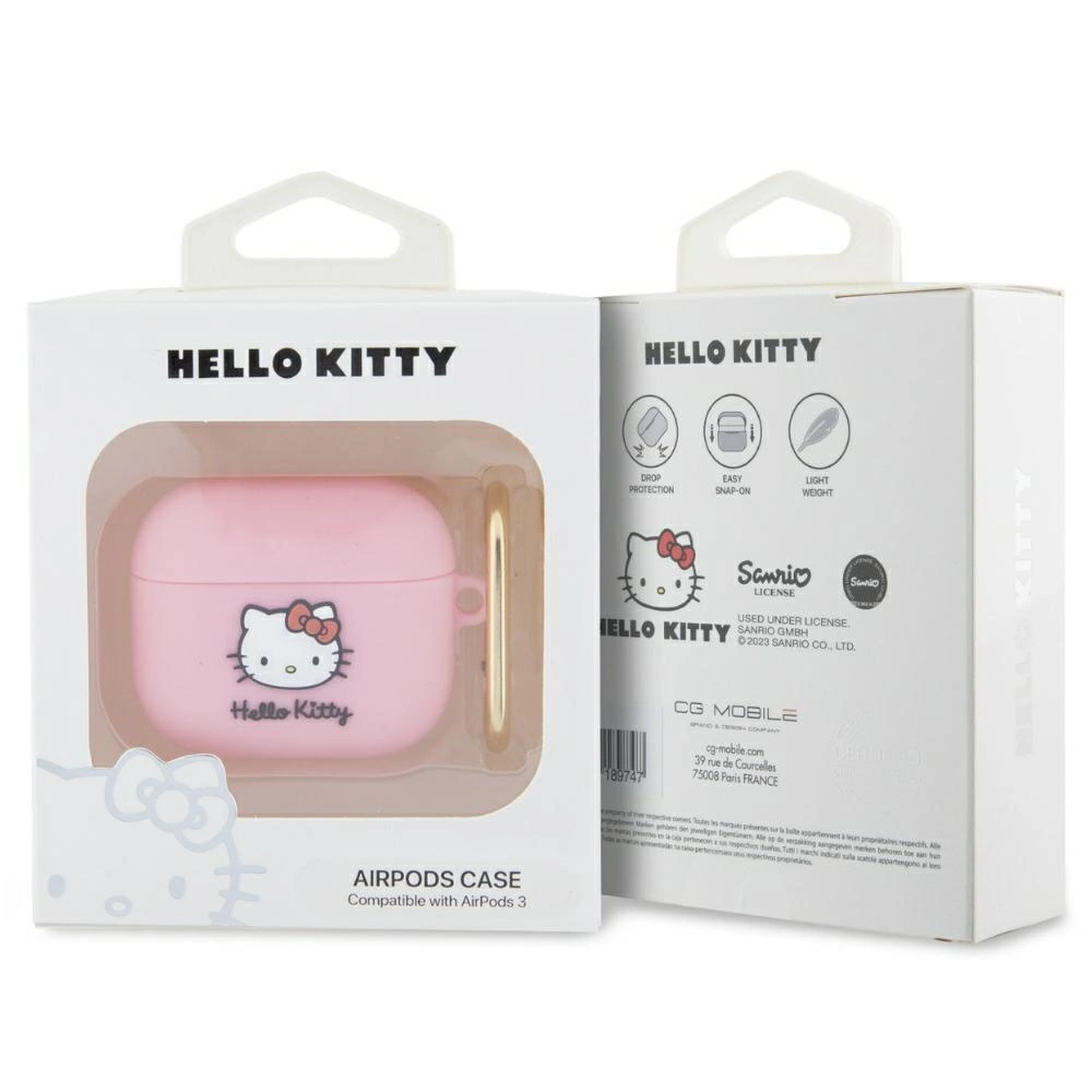 Hello Kitty Silicone 3D Kitty Head case for AirPods 3 - pinkeng
