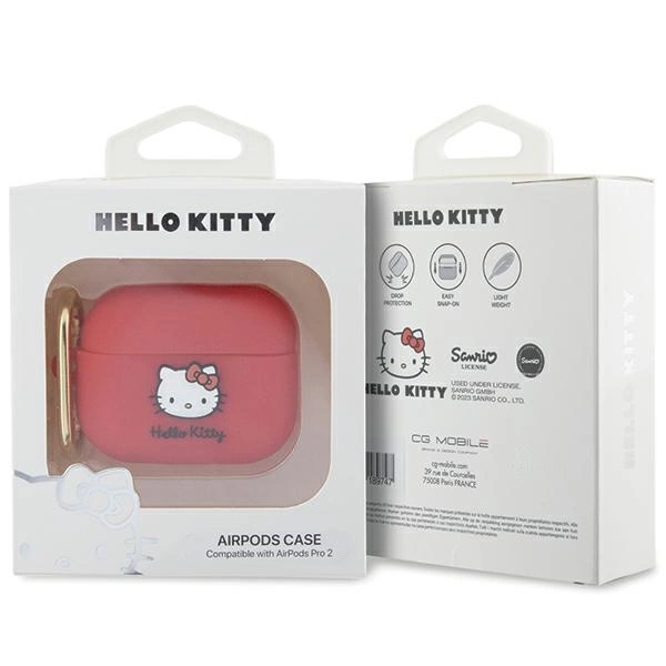 Hello Kitty Silicone 3D Kitty Head case for AirPods Pro 2 (2022/2023) - fuchsiaeng