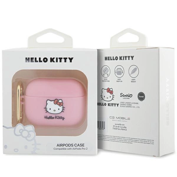 Hello Kitty Silicone 3D Kitty Head case for AirPods Pro 2 (2022/2023) - pinkeng