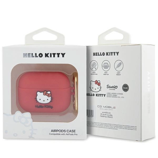Hello Kitty Silicone 3D Kitty Head case for AirPods Pro - fuchsiaeng